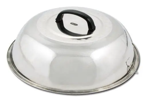 Winco Wkcs-14 Stainless Steel 13-3/4" Wok Cover With Comfort-Grip Handle | Denson Cfe 1