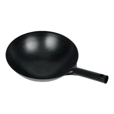 Winco Wok-34 14-Inch Carbon Steel Wok – Black Finish, Integrated Handle For Balanced Stir-Frying | Denson Cfe 1