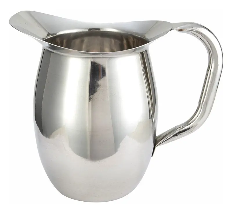 Winco Wpb-3 3-Quart Stainless Steel Bell Pitcher – Mirror Finish & Balanced Pour 1