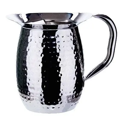 Winco Wpb-3Ch 3-Quart Hammered Stainless Steel Bell Pitcher – Ice Guard Design 1