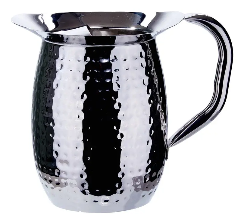 Winco Wpb-3H 3-Quart Textured Hammered Bell Pitcher – Premium Stainless Construction 1