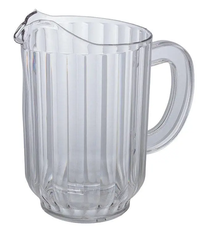 Winco Wpc-60 60-Ounce Clear Polycarbonate Water Pitcher – Drip-Free Spout | Denson Cfe 1