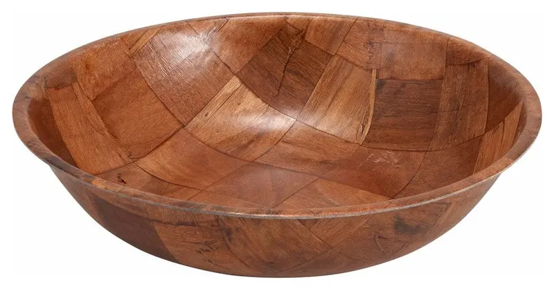 Winco Wwb-10 10-Inch Solid Wood Salad Bowl – Natural Grain Finish | Denson Cfe 1