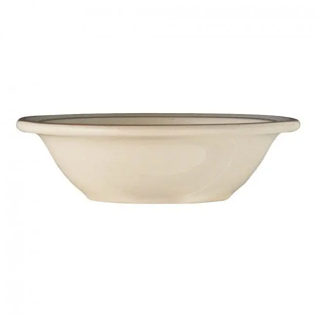 World Tableware Dsd-10 Speckled Desert Sand Grapefruit Bowl – 6 5/8" Diameter, Dual Brown Bands 1