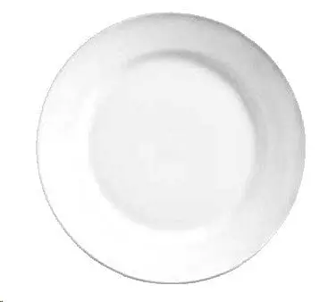 World Tableware Porcelana 12" Wide-Rim Plate – Rolled Edge, Bright White, Commercial-Grade Porcelain 1