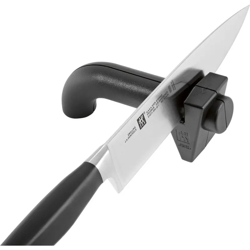 Zwilling Twinsharp Knife Sharpener – Black, Precision 2-Stage System (Model 32591-000) | Denson Cfe 1